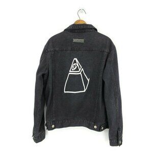 Saint Philippe Paris Denim Jacket Mens Medium Black Pyramid Button Front